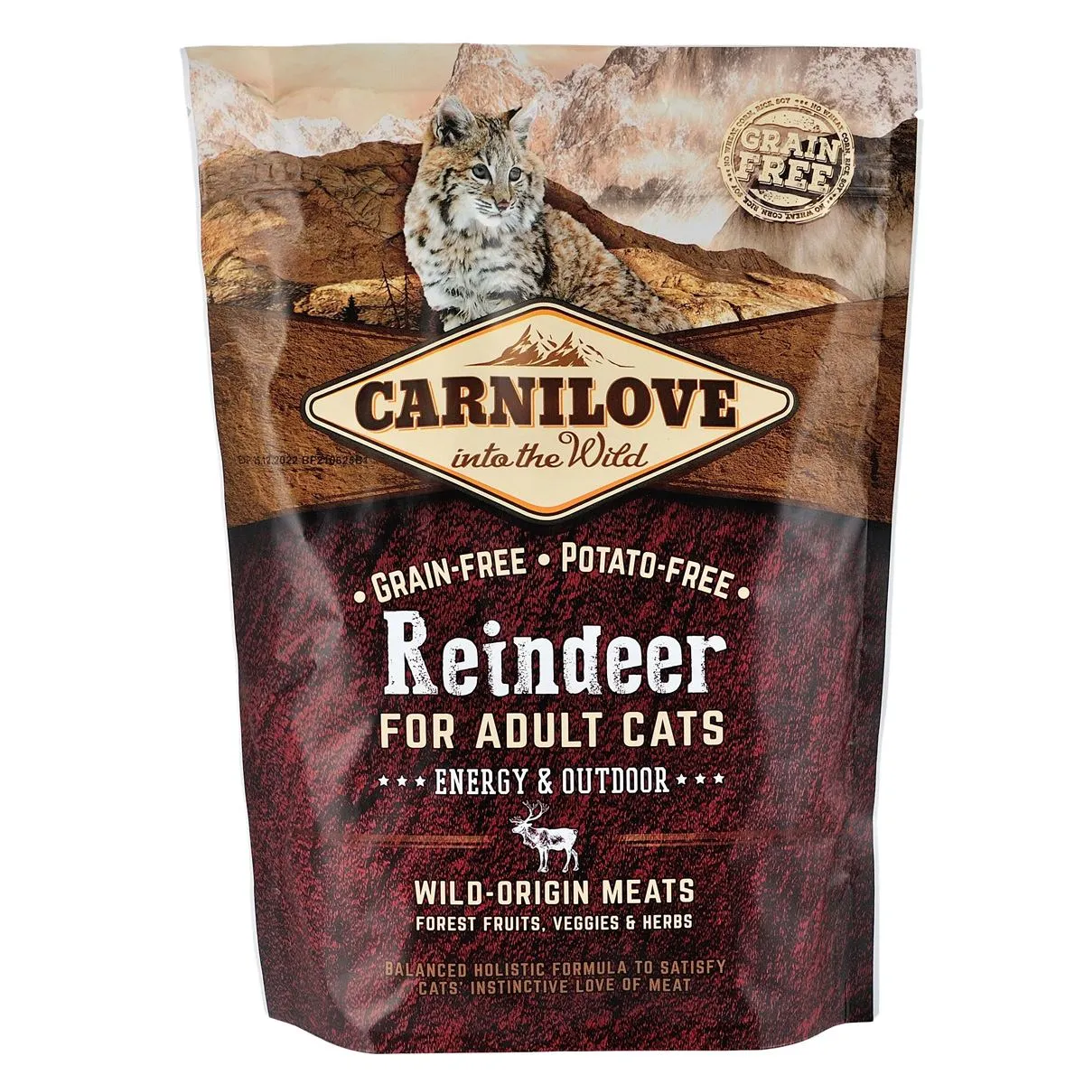 Carnilove Cat Adult Reindeer сухой корм для активных кошек, оленина и кабан - 400 г