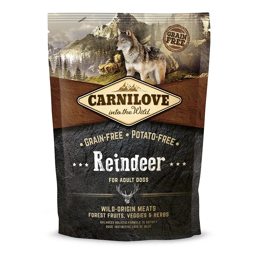 Carnilove Dog Adult Raindeer сухой корм для взрослых собак всех пород, оленина и кабан - 1,5 кг