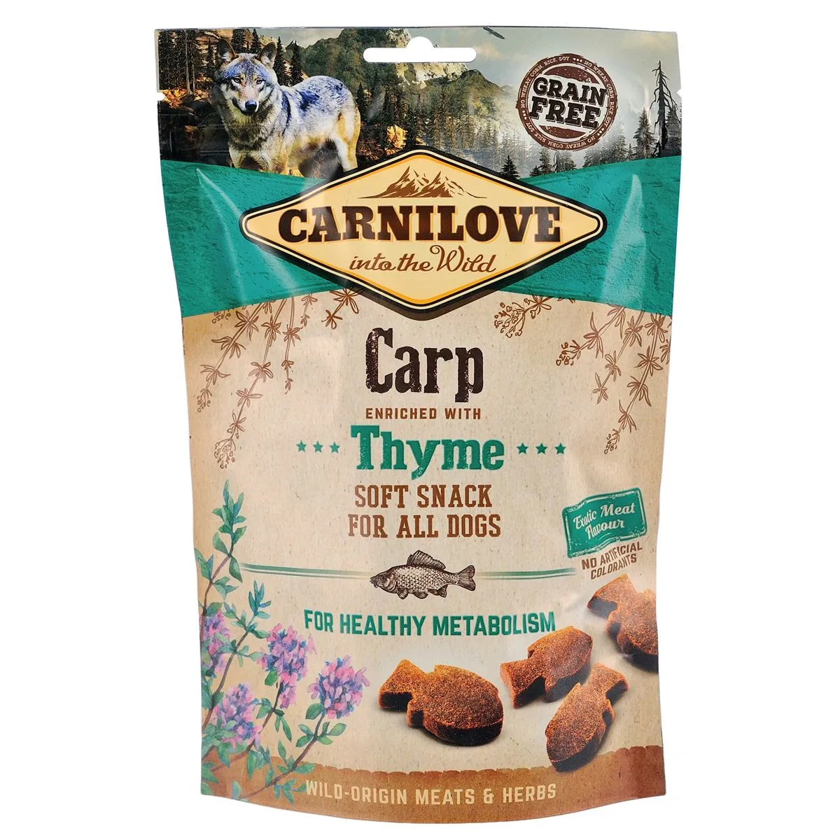 Carnilove Dog Semi Moist лакомство для собак, карп и чабрец - 200 г