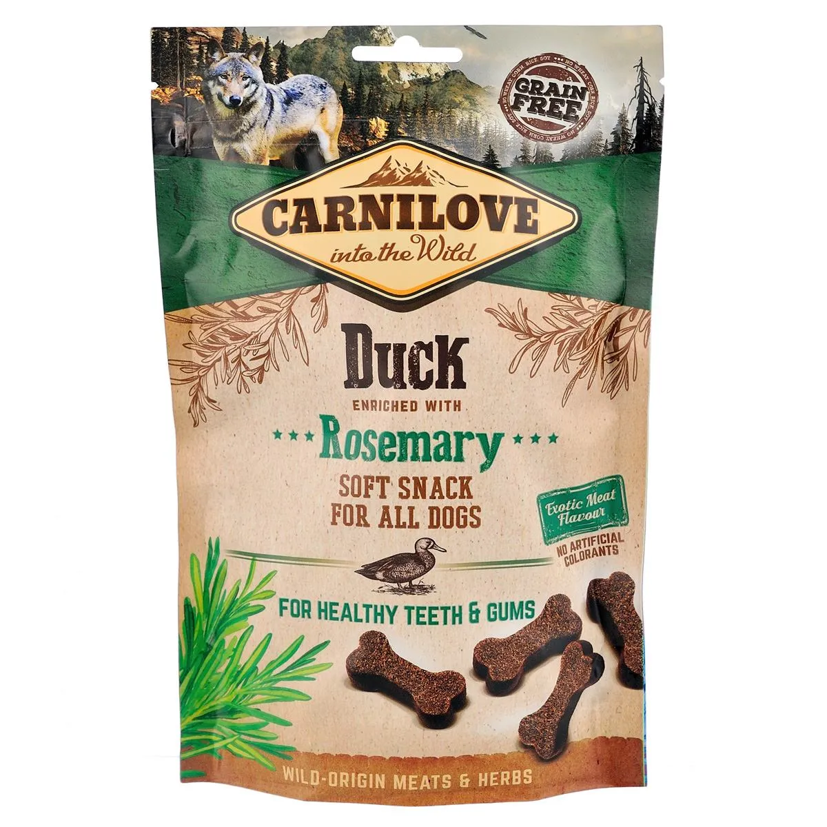 Carnilove Dog Semi Moist лакомство для собак, утка и розмарин - 200 г