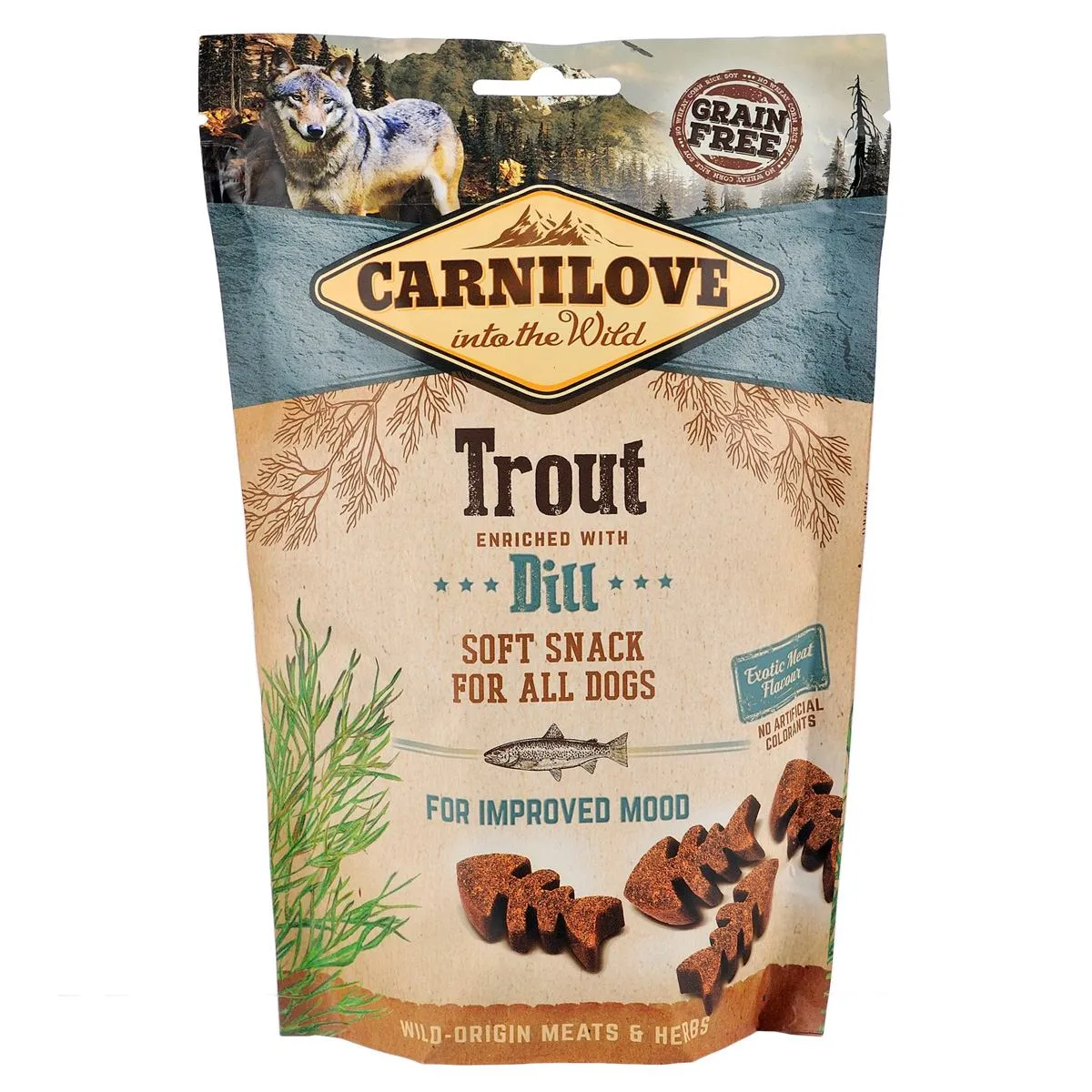 Carnilove Dog Semi Moist лакомство для собак, форель и укроп - 200 г