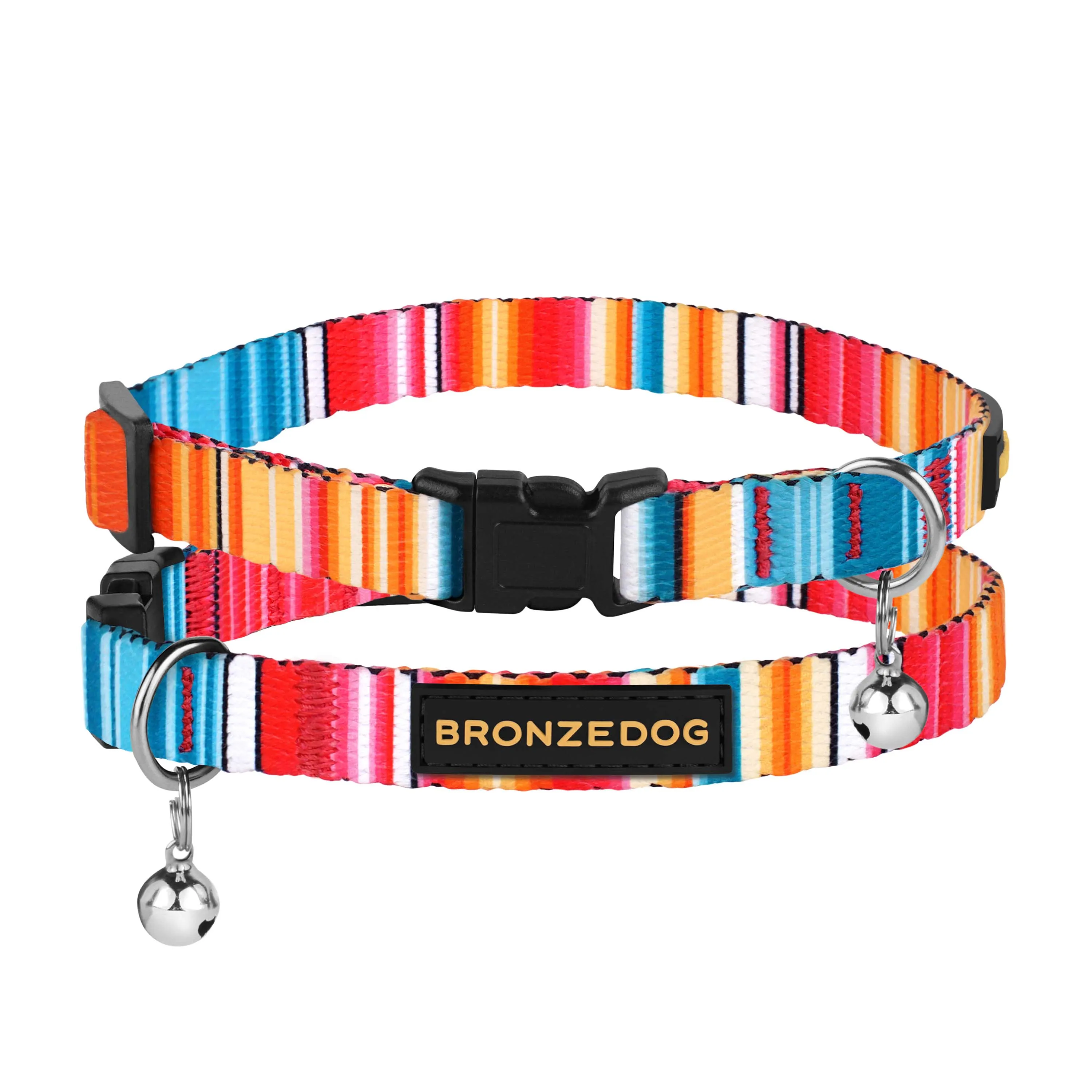 Bronzedog Urban West Ошейник для Кошек Нейлоновый с Пластиковой Пряжкой и Колокольчиком Красный XS
