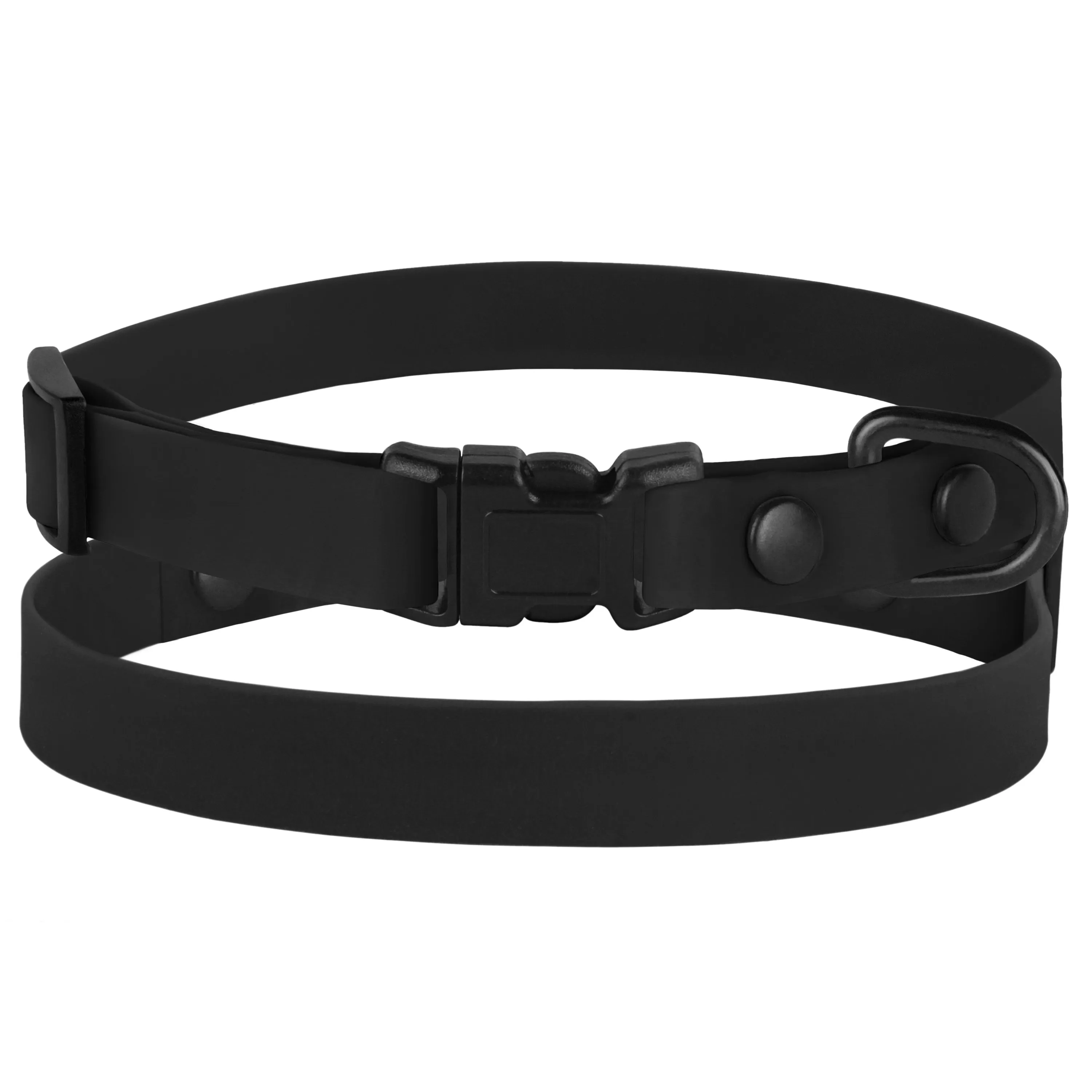Bronzedog Surf Ошейник для собак мелких пород пластиковая пряжка водоотталкивающая с защитным полимерным покрытием черный XS