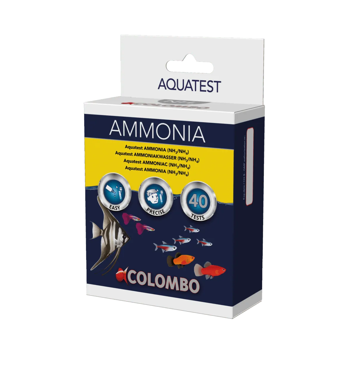 Colombo NH3 в аквариуме AQUA AMMONIA TEST тест для определения уровня