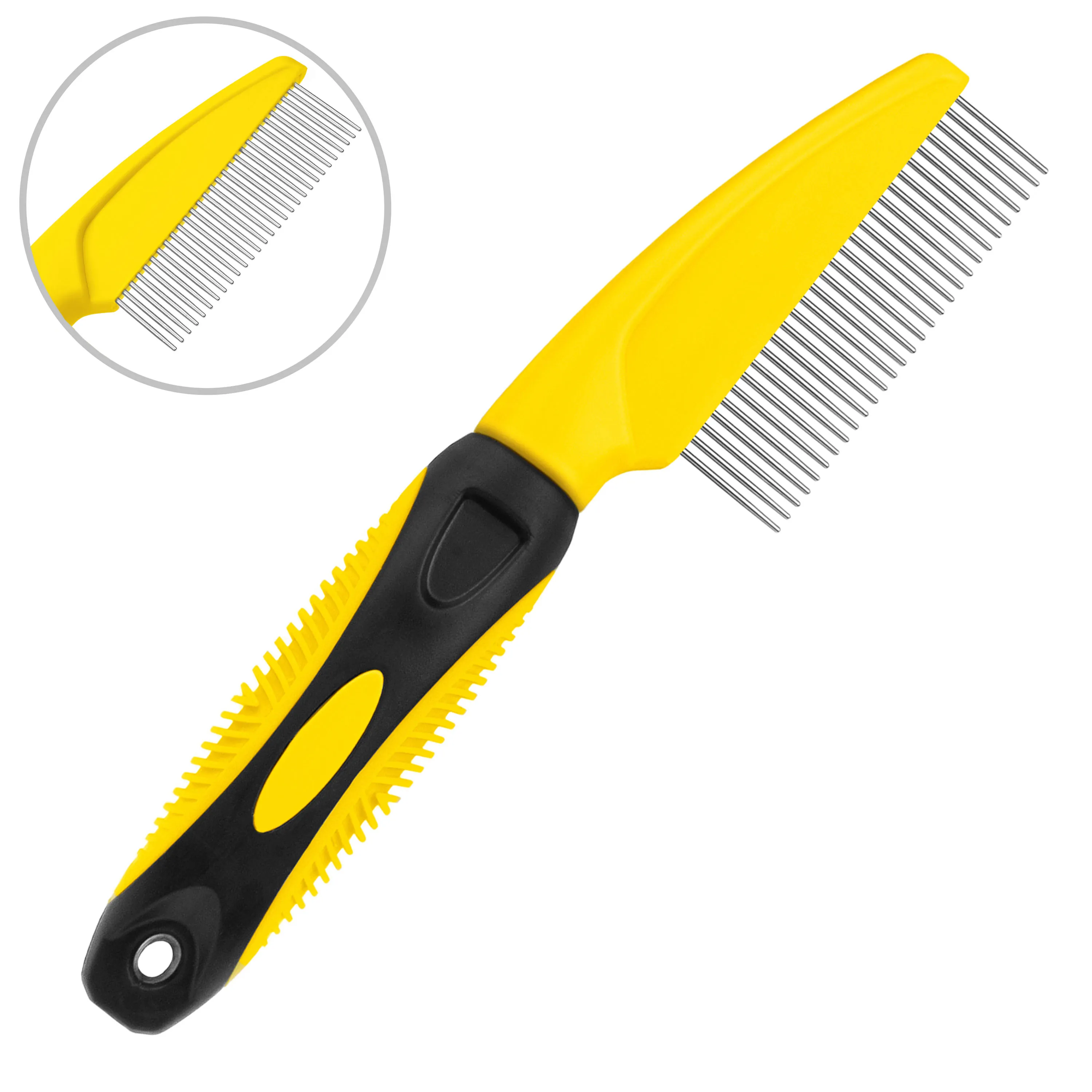 Bronzedog Расческа средняя с крутящимся зубом 22х5 см