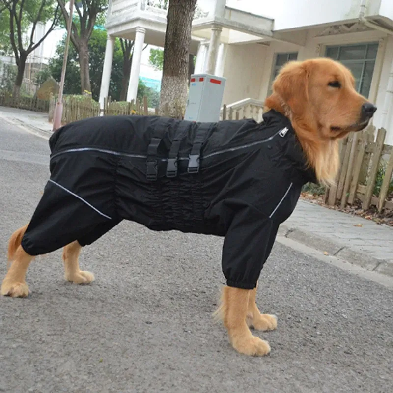 Derby Dog Suit Black 3XL комбинезон-дождевик для собак, черный (Обхват шеи: 43-58 см; Длина по спинке: 64-71 см; Обхват груди: 61-81 см)