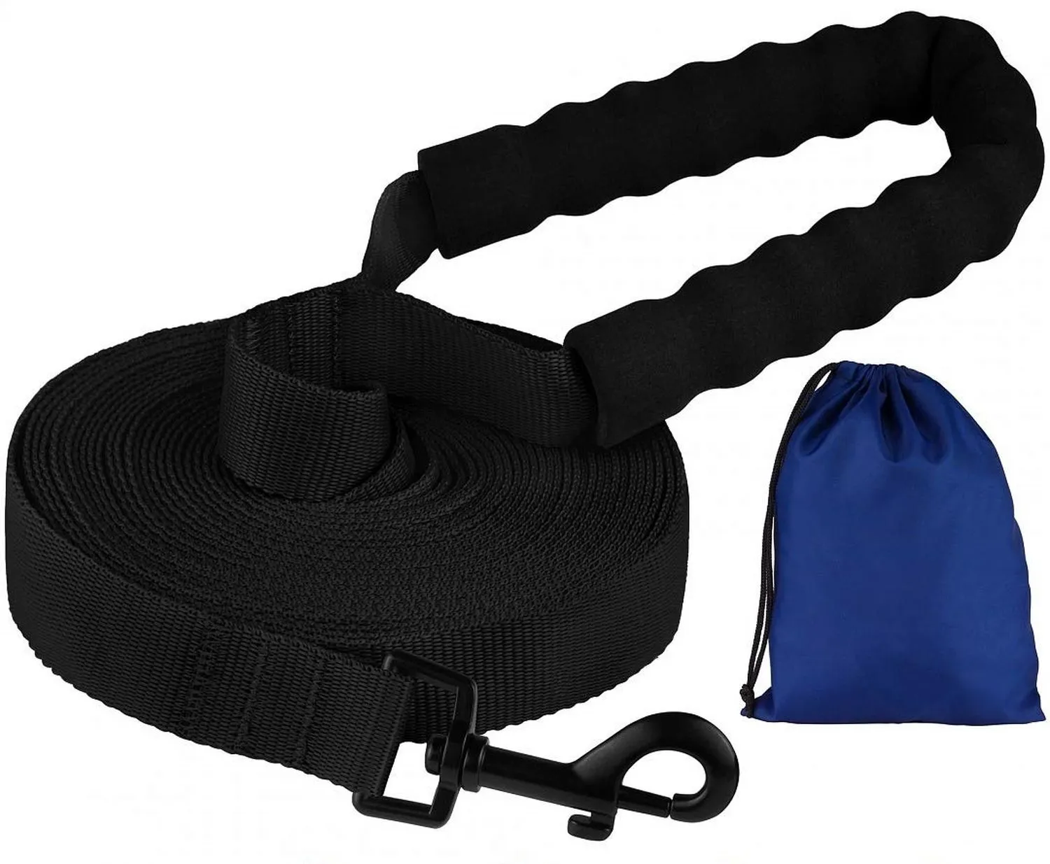 Bronzedog Active Поводок для Собак Нейлоновый с Мягкой Ручкой Черный L