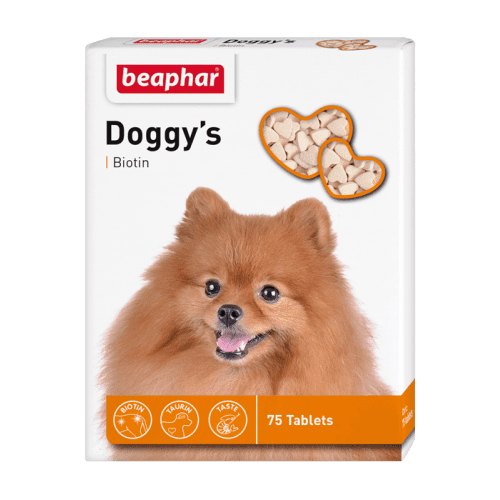 Beaphar Doggy's Biotin лакомство для собак с биотином - 75 таб.