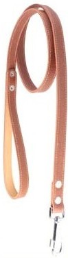 Collar Поводок двойной с прошивкой (ширина 20мм, длина 122см), рыжий