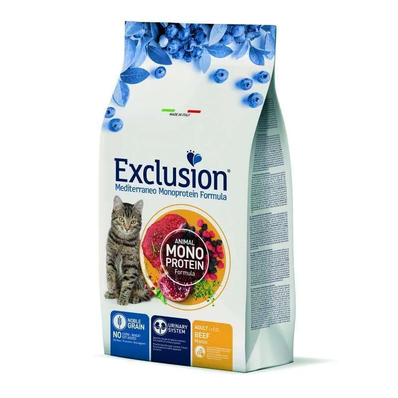 Exclusion Cat Monoprotein Noble Grain Urinary Adult Beef сухой корм монопротеиновый с говядиной для взрослых кошек - 1,5 кг