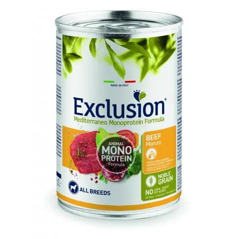 Exclusion Dog Monoprotein Noble Grain Adult Beef All Breeds вологий корм монопротеїновий з яловичиною для дорослих собак усіх порід - 400 г