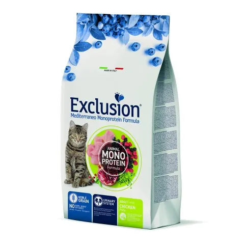 Exclusion Cat Monoprotein Noble Grain Urinary Adult Chicken сухой корм монопротеиновый с курицей для взрослых кошек - 12 кг