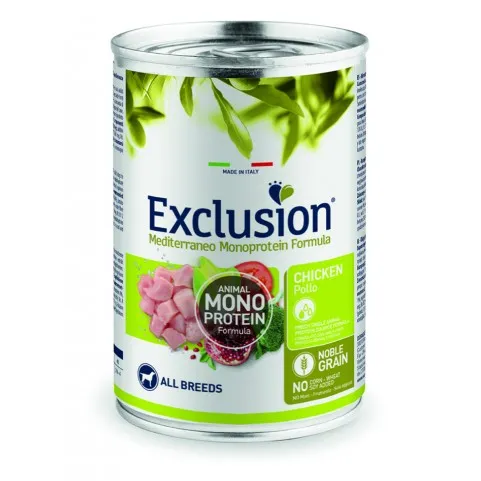 Exclusion Dog Monoprotein Noble Grain Adult Chicken All Breeds вологий корм монопротеїновий з куркою для дорослих собак усіх порід - 400 г