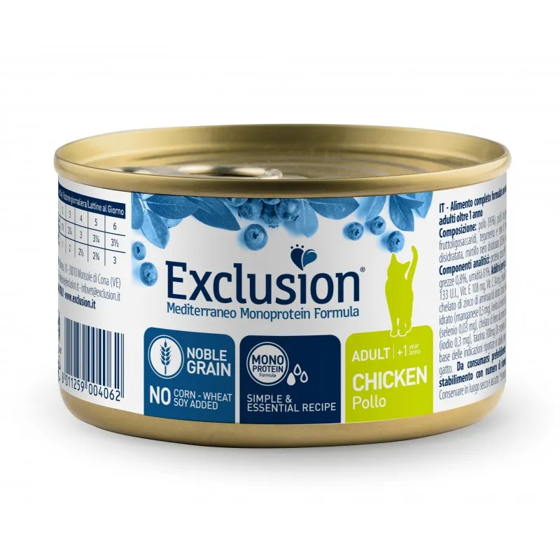 Exclusion Cat Monoprotein Noble Grain Urinary Adult Chicken влажный корм монопротеиновый с курицей для взрослых кошек - 85 г