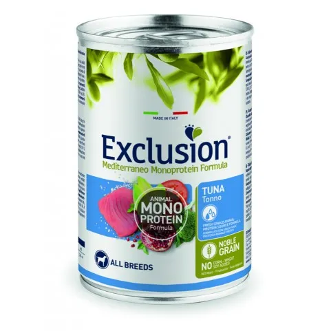 Exclusion Dog Monoprotein Noble Grain Adult Tuna All Breeds вологий корм монопротеїновий з тунцем для дорослих собак усіх порід - 400 г
