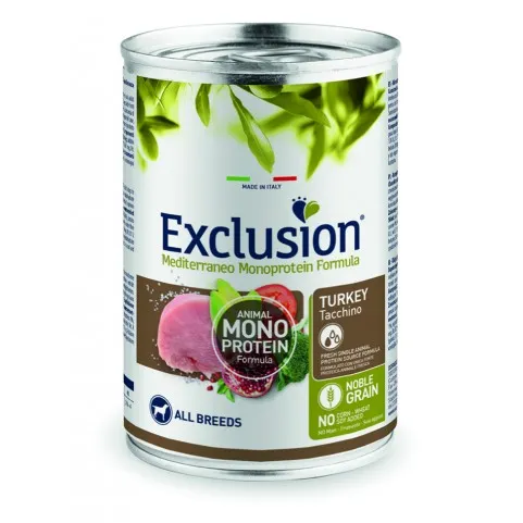 Exclusion Dog Monoprotein Noble Grain Adult Turkey All Breeds вологий корм монопротеїновий з індичкою для дорослих собак усіх порід - 400 г