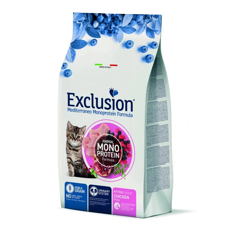 Exclusion Cat Monoprotein Noble Grain Urinary Kitten Chicken сухой корм монопротеиновый с курицей для котят - 1,5 кг
