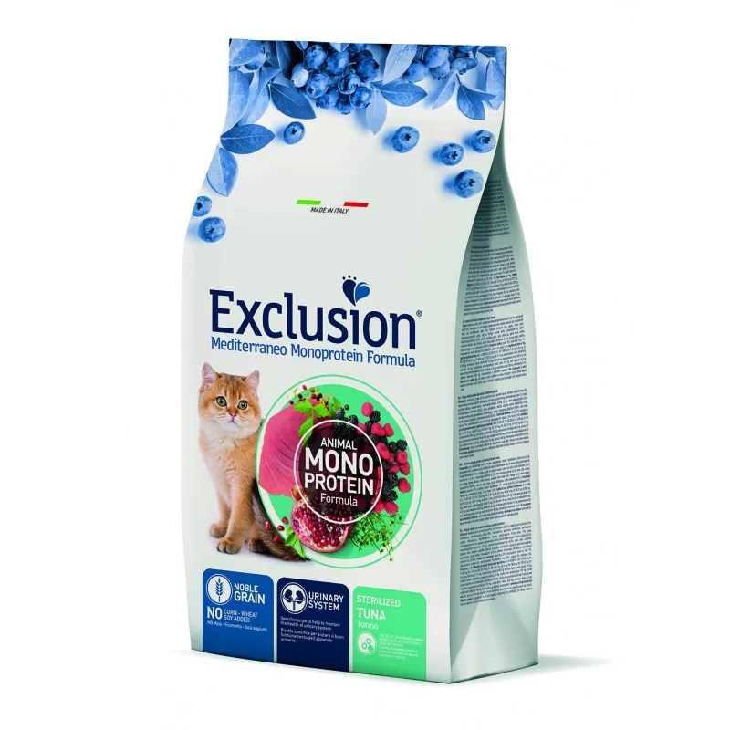 Exclusion Cat Monoprotein Noble Grain Urinary Sterilized Tuna сухой корм монопротеиновый с тунцем для стерилизованных кошек - 1,5 кг