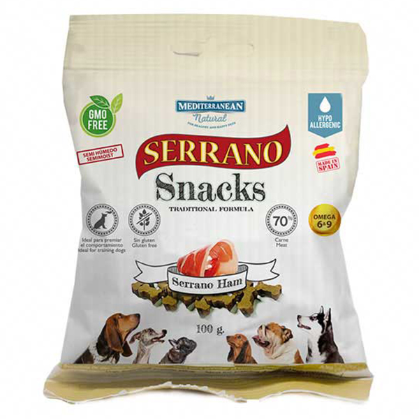 Mediterranean SERRANO натуральное лакомство для собак, хамон 100г