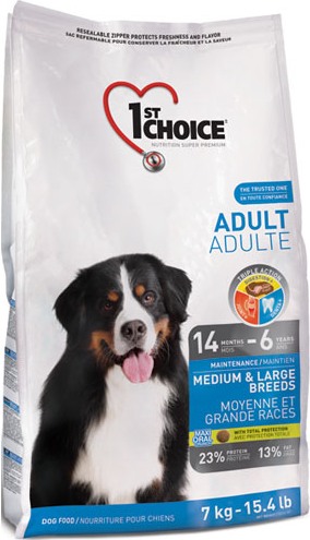 1st Choice Adult Medium & Large корм для средних и крупных пород - 15 кг