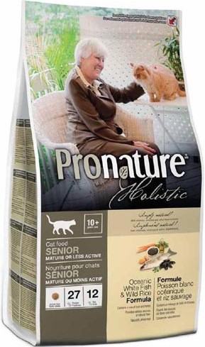 Pronature Holistic с океанической белой рыбой и диким рисом сухой холистик корм для котов - 5,44 кг