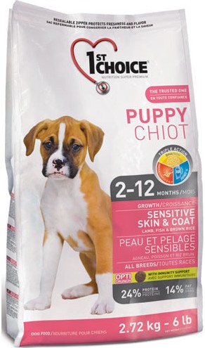 1st Choice Puppy Sensitive гипоаллергенный корм для щенков - 14 кг