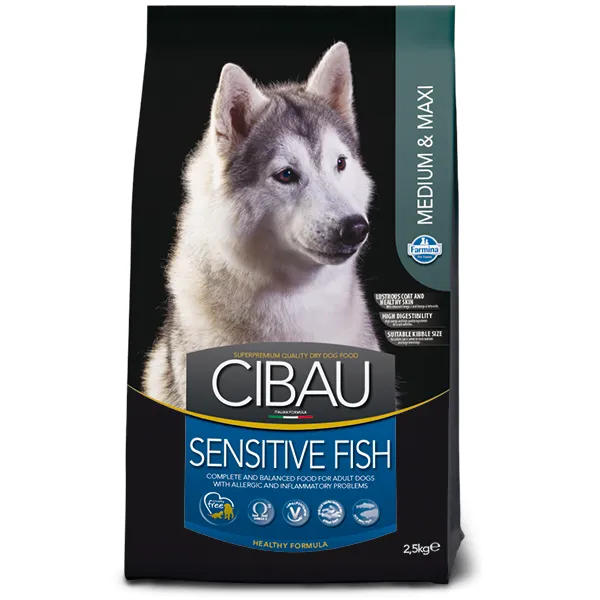Farmina Cibau Sensitive Fish Medium&Maxi сухий корм із рибою для дорослих собак середніх та великих порід із чутливим травленням - 2,5 кг