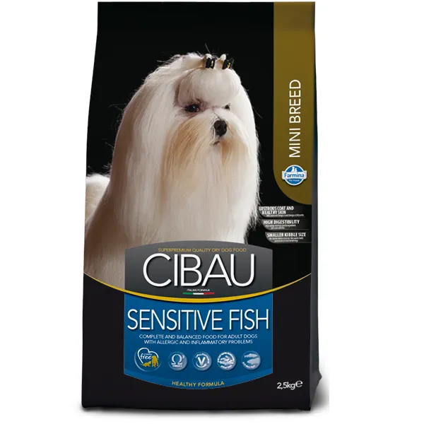 Farmina Cibau Sensitive Fish Mini сухий корм із рибою для дорослих собак дрібних порід із чутливим травленням - 2,5 кг