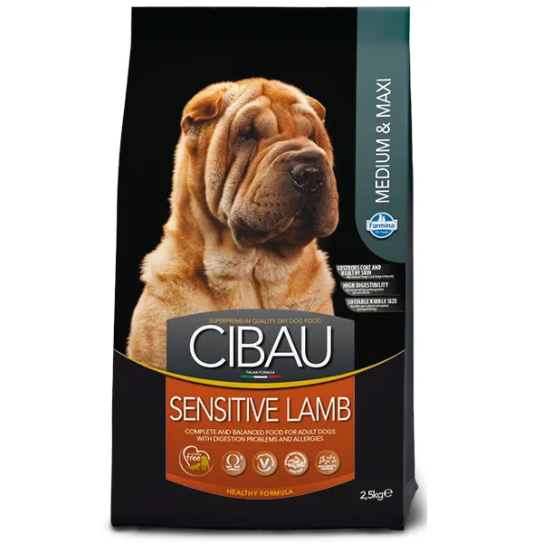 Farmina Cibau Sensitive Lamb Medium&Maxi сухий корм з ягням для дорослих собак середніх та великих порід із чутливим травленням - 2,5 кг