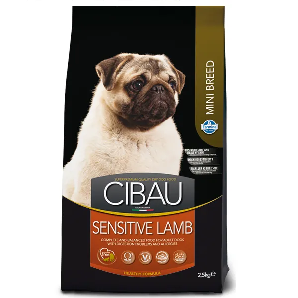 Farmina Cibau Sensitive Lamb Mini сухий корм з ягням для дорослих собак дрібних порід із чутливим травленням - 2,5 кг