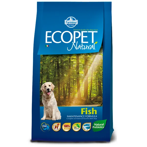Farmina ECOPET NATURAL Adult сухой корм с рыбой для взрослых собак средних пород с чувствительным пищеварением - 2,5 кг