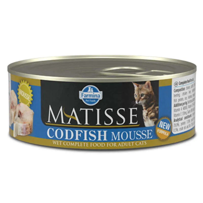 Farmina Matisse Cat Mousse Codfish влажный корм с треской для кошек (мусс) - 85 г