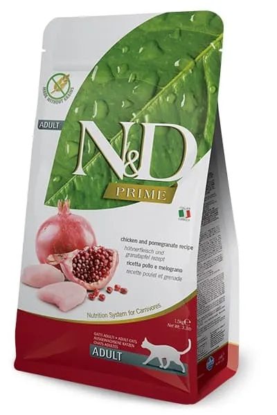 Farmina N&D Grain Free Cat Chicken & Pomegranate Adult беззерновий сухий корм з куркою та гранатом для дорослих кішок - 1,5 кг