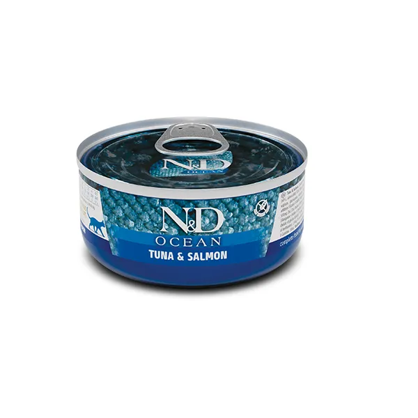Farmina N&D Grain OCEAN TUNA & SALMON влажный корм для кошек, беззерновой, тунец, лосось - 70 г