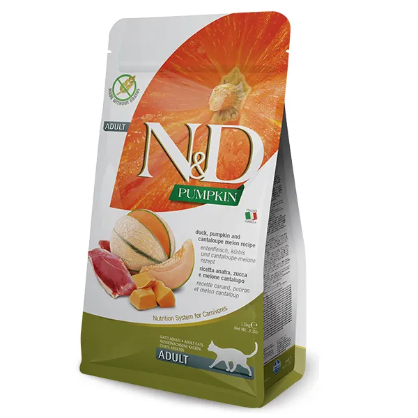 Farmina N&D Grain Free Pumpkin Duck & Cantaloupe Adult Cat беззерновой сухой корм с уткой и тыквой для кошек - 300 г