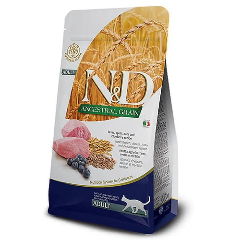 Farmina N&D Low Grain Cat Lamb & Blueberry Adult низькозерновий сухий корм з ягнятком та чорницею для дорослих котів - 5 кг