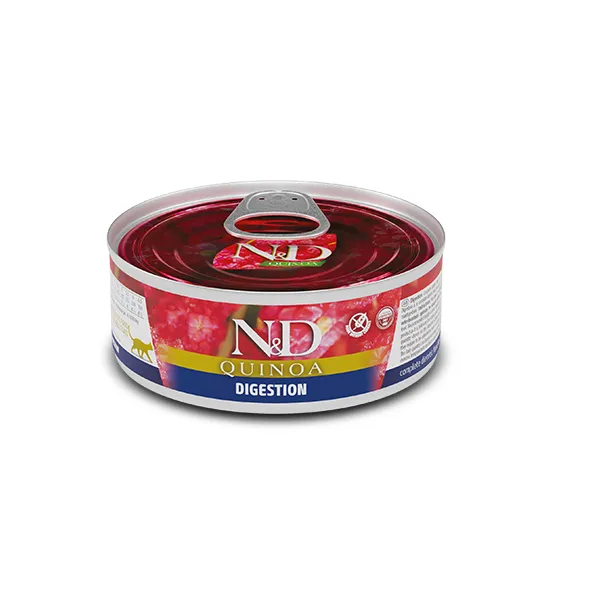 Farmina N&D Quinoa DIGESTION Adult Lamb&Fennel влажный диетический корм с ягненком и киноа для кошек с нарушением пищеварения - 80 г