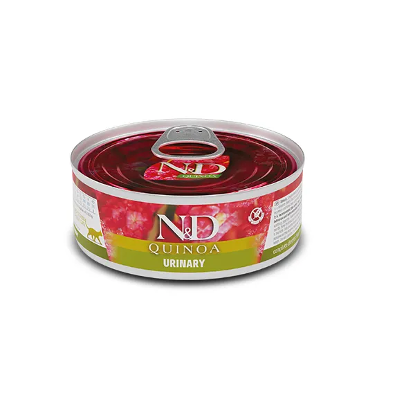 Farmina N&D QUINOA URINARY Adult Duck&Cranberry влажный корм утка, киноа, клюква и ромашка для кошек профилактика мочекаменной болезни - 80 г