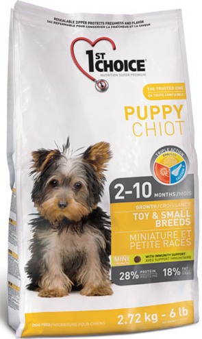 1st Choice Puppy Toy & Small Chicken для щенков мини пород - 2,72 кг