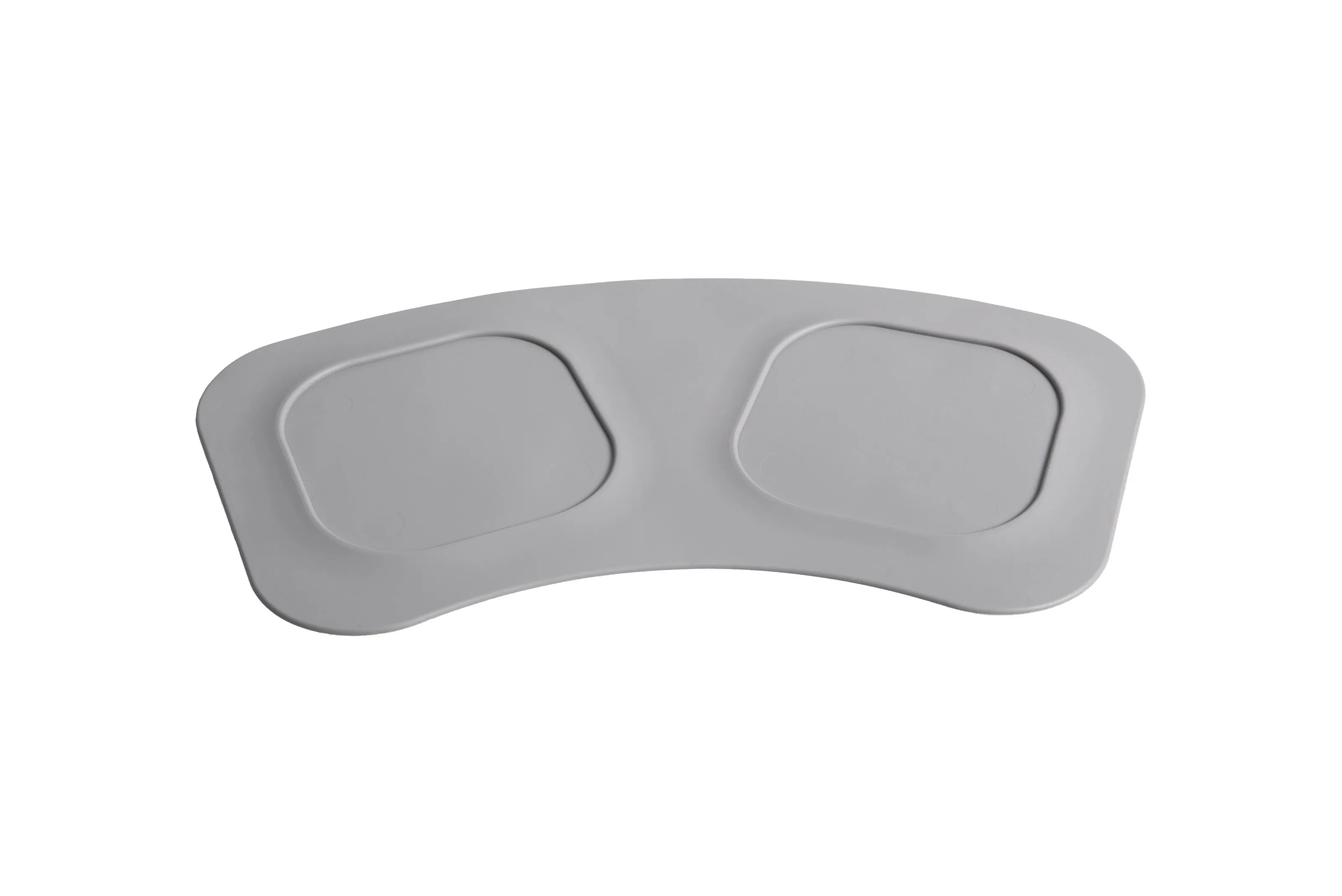 FIBOO Антискользящий коврик под миску, светло-серый, 43x22 см