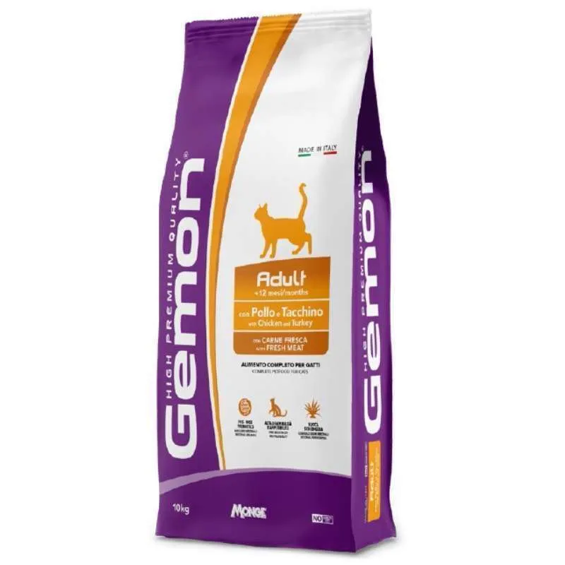 Gemon Cat Adult Complete Chicken&Turkey сухой корм с курицей и индейкой для взрослых кошек – 10 кг