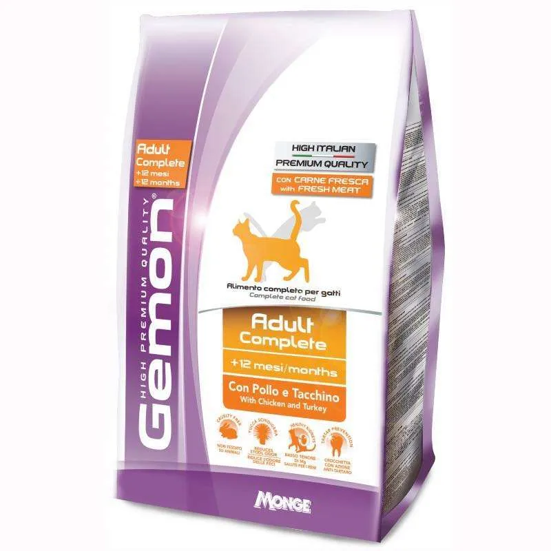 Gemon Cat Adult Complete Chicken&Turkey сухой корм с курицей и индейкой для взрослых кошек – 1,5 кг
