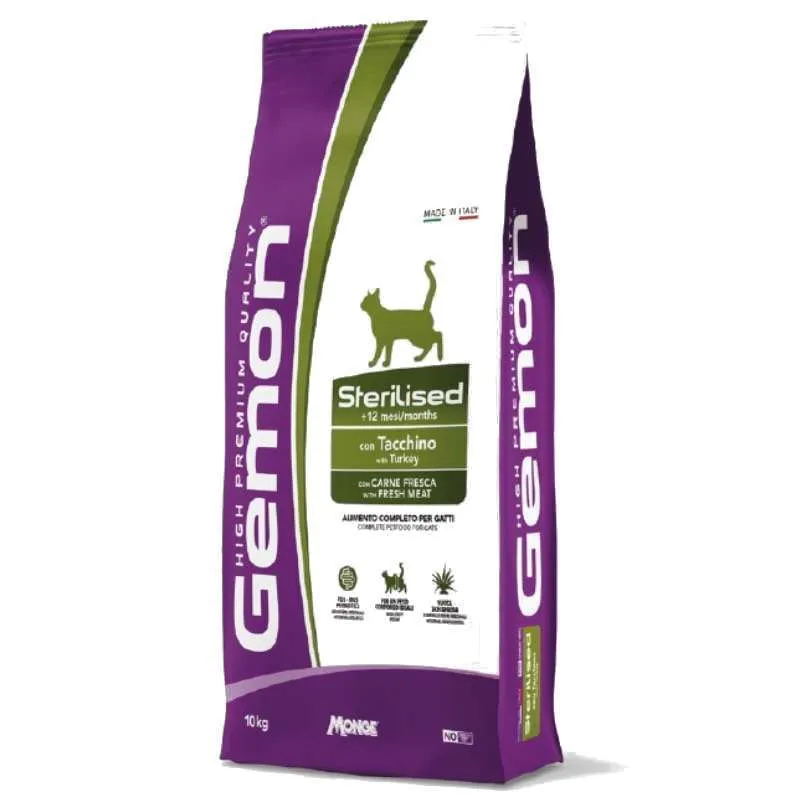 Gemon Cat Sterilized Turkey сухой корм с индейкой для стерилизованных кошек - 10 кг