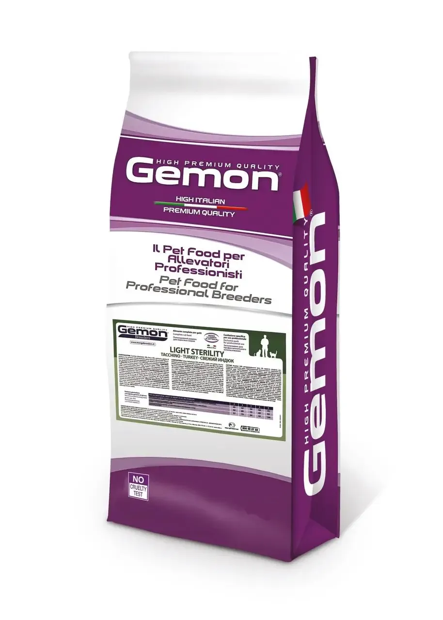 Gemon Cat Sterilized Turkey сухой корм с индейкой для стерилизованных кошек - 20 кг