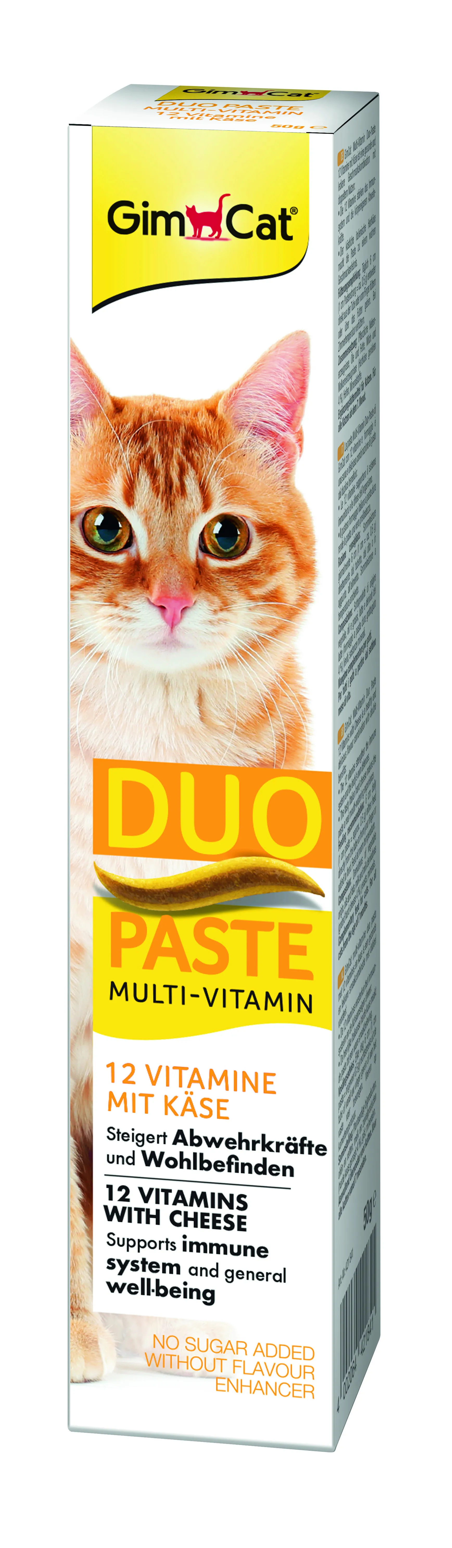 GimCat DUO PASTE Multi-vitamin 12 vitamins with cheese паста для кошек, 12 витаминов и сыр - 50 г