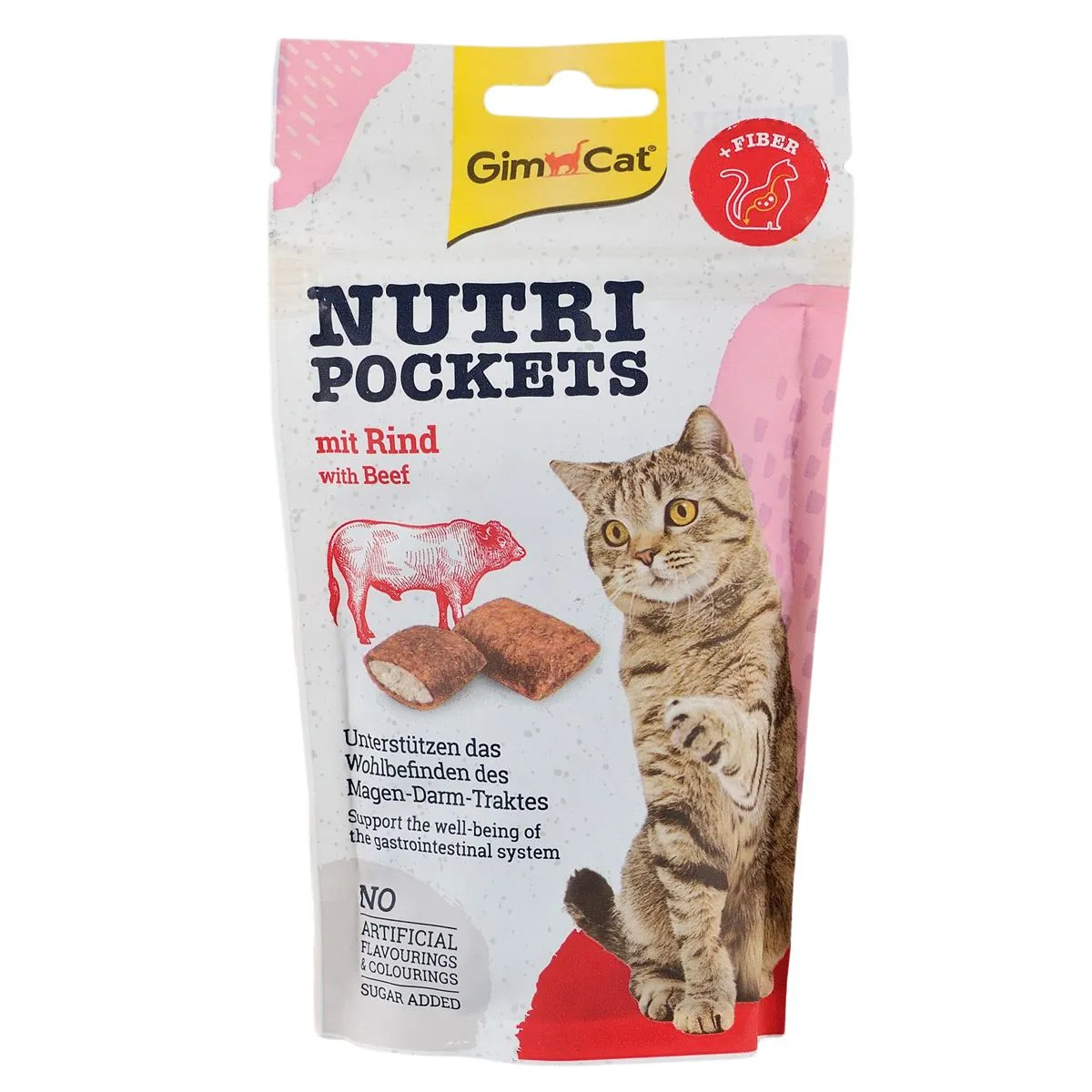 GimCat Nutri Pockets витаминное лакомство для кошек, говядина - 60 г