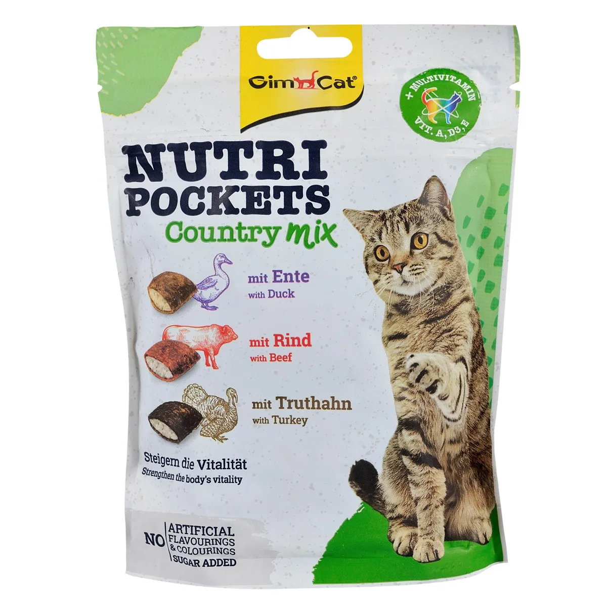 GimCat Nutri Pockets витаминное лакомство Кантри микс для кошек - 150 г