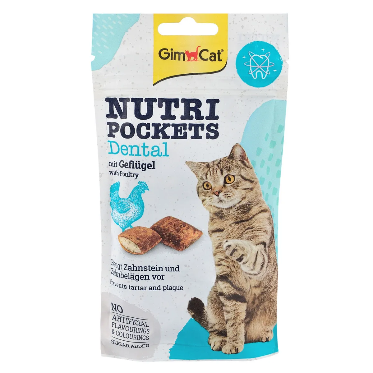 GimCat Nutri Pockets Dental витаминное лакомство для кошек, для зубов - 60 г