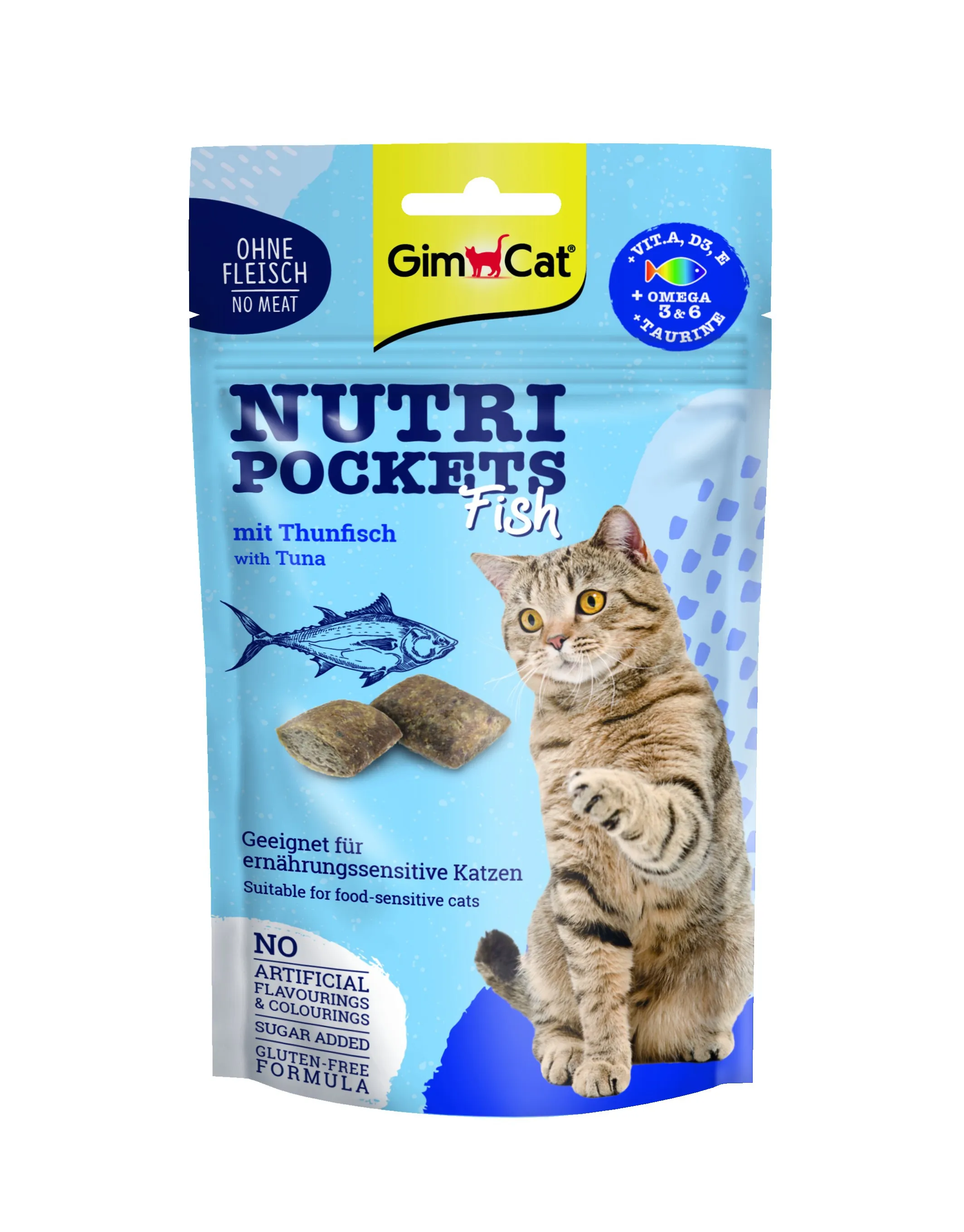 GimCat Nutri Pockets Fish лакомство для кошек Тунец - 60 г