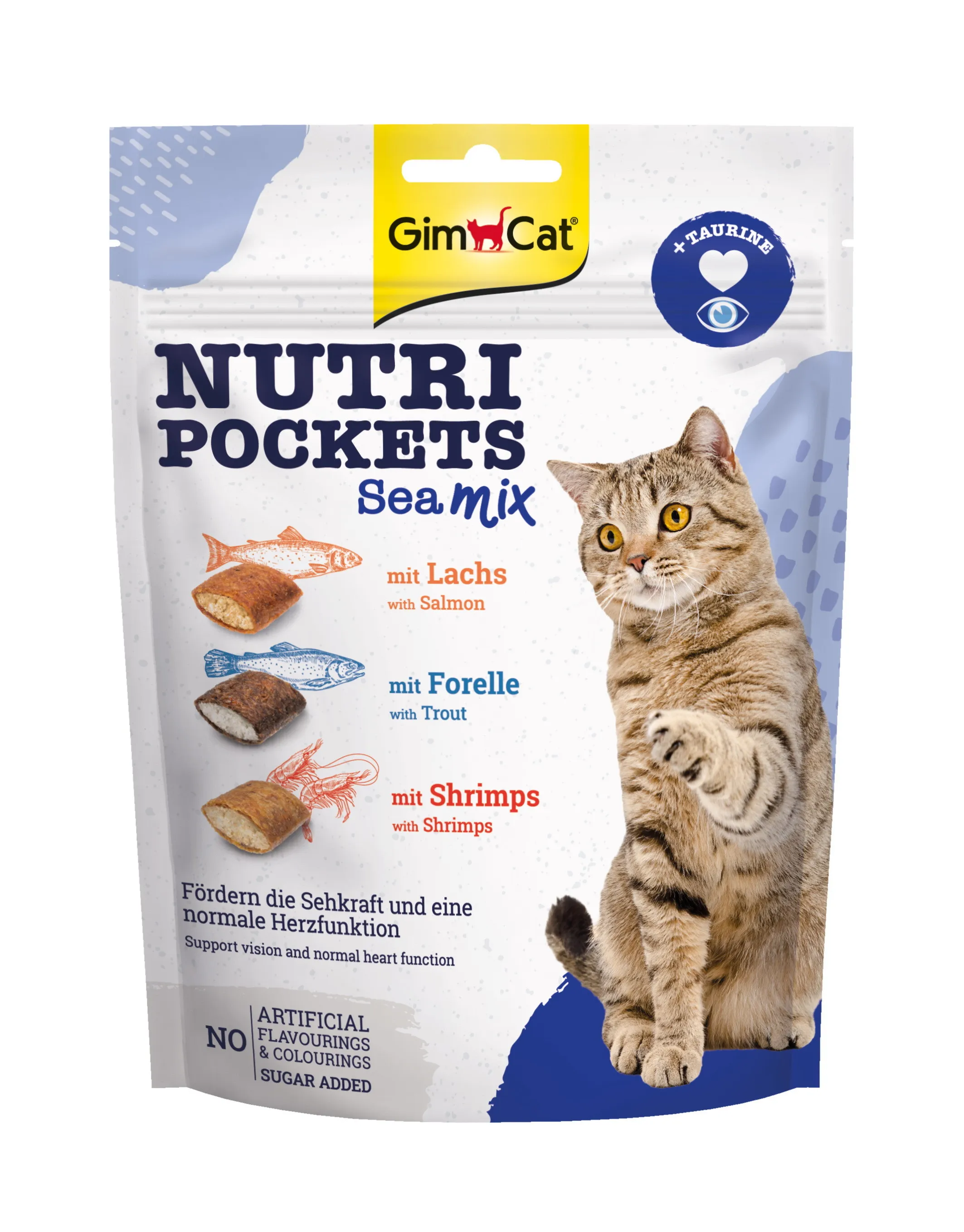 GimCat Nutri Pockets витаминное лакомство Морской микс для кошек - 150 гм